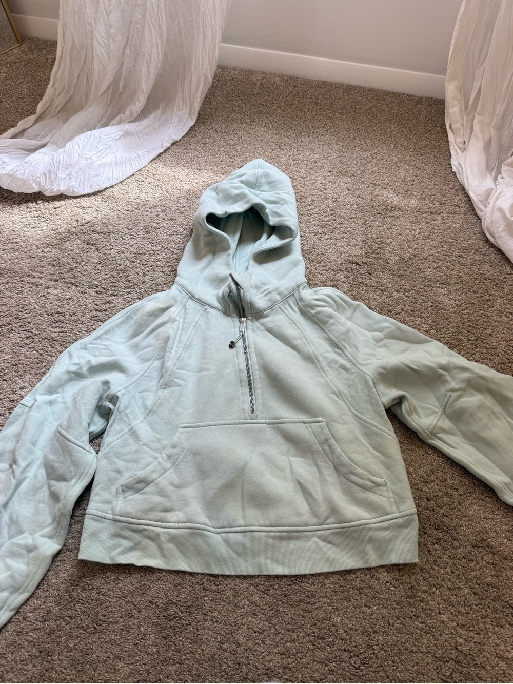 lululemon athletica Aqua Half-Zip Cowl Hoodie